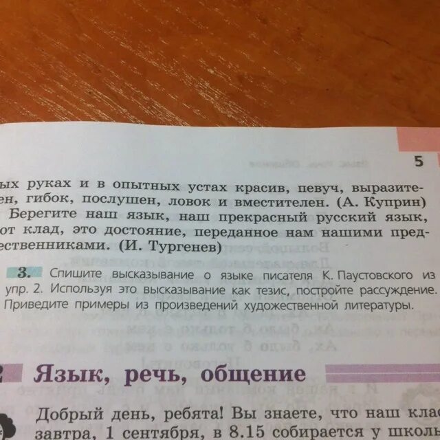 Россия 6 класс страница 39. Спишите высказывание о языке. Спишите высказывания о языке писателя. Используйте это высказывание как тезис постройте рассуждение. Спишите высказывание о языке Паустовского.