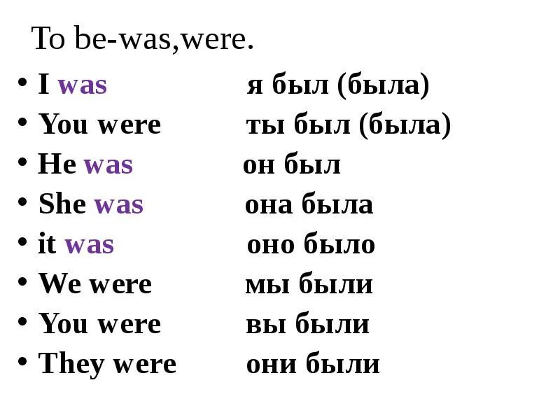 Как ставится was were. Правило употребления was were в английском. Was were правило для детей. Глагол to be в английском языке для детей.