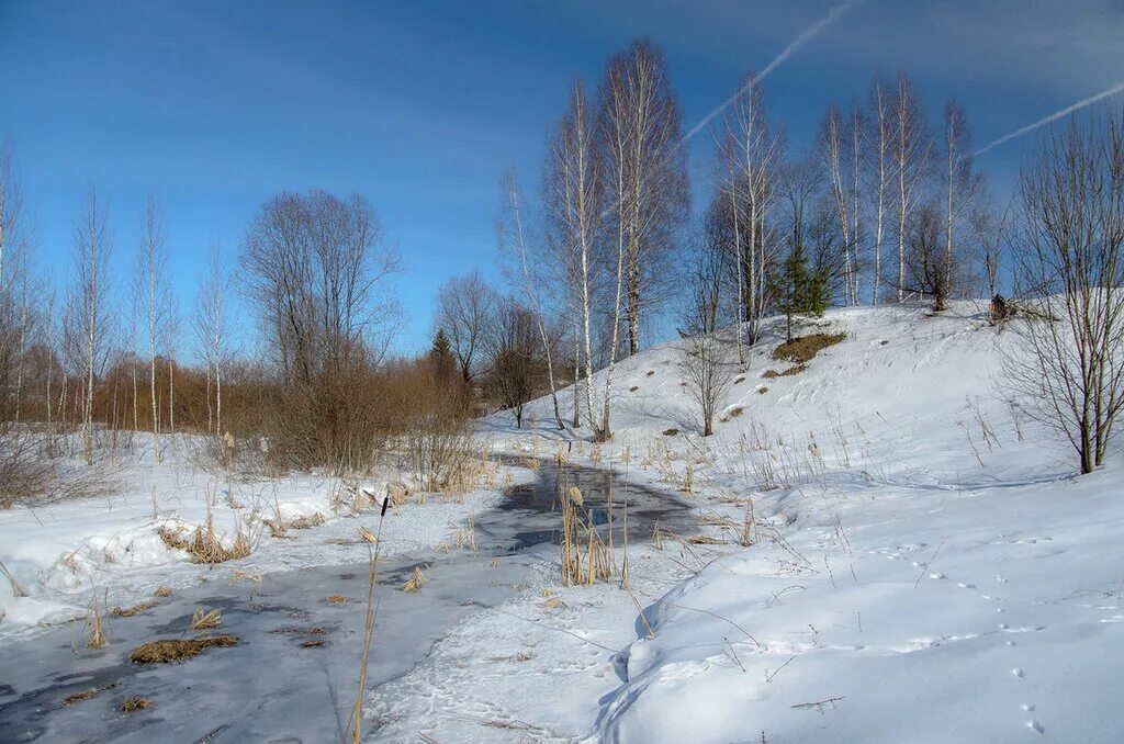 межа весной