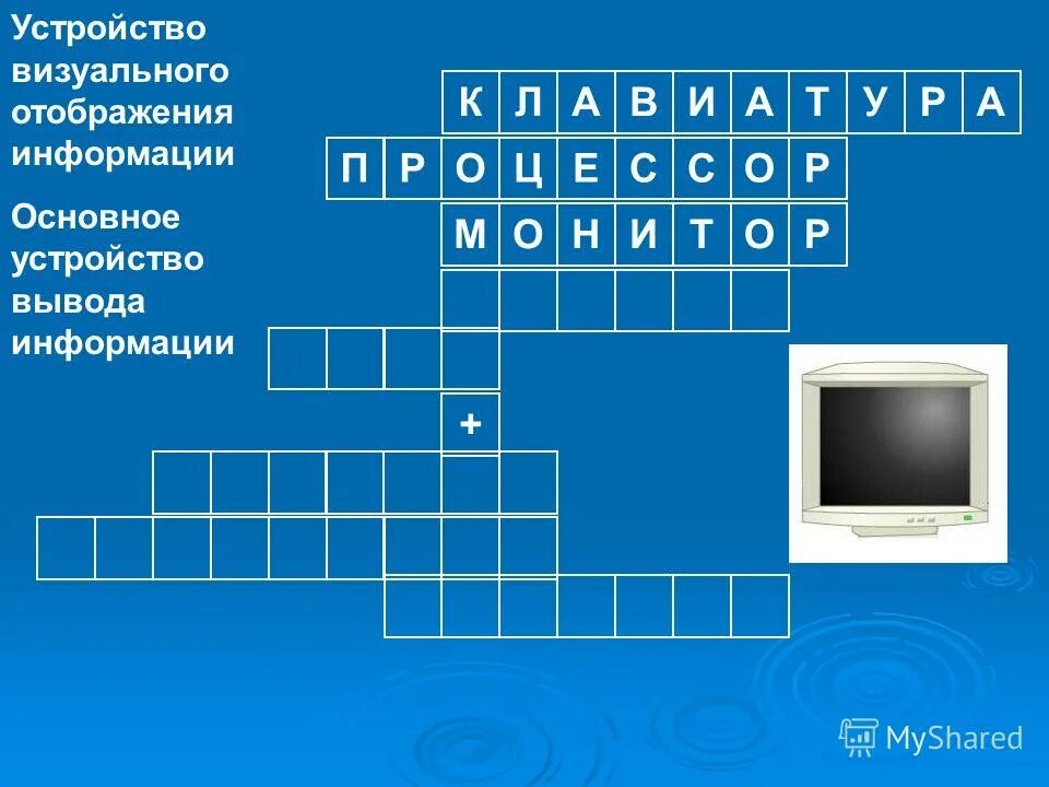 Ход действий 7 букв. Устройства отображения информации. Кроссворд на тему устройства ввода. Кроссворд на тему устройства ввода и вывода информации. Кроссворд на тему ввод и вывод информации.