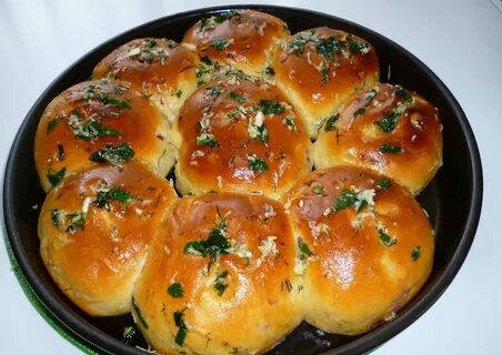 Булочки в духовке с зеленью