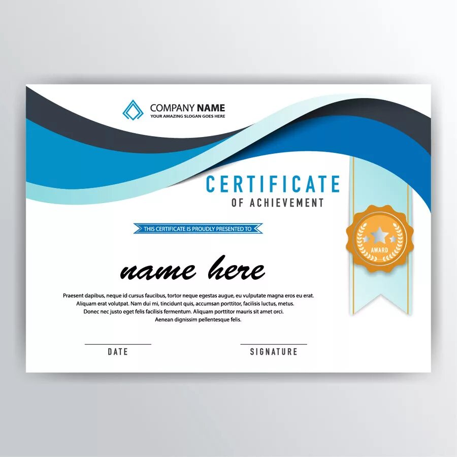 Сертификат дизайн. Стильный сертификат. Креативный сертификат. Необычный дизайн сертификата.
