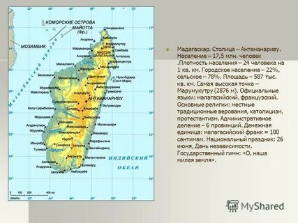 План описания мадагаскара