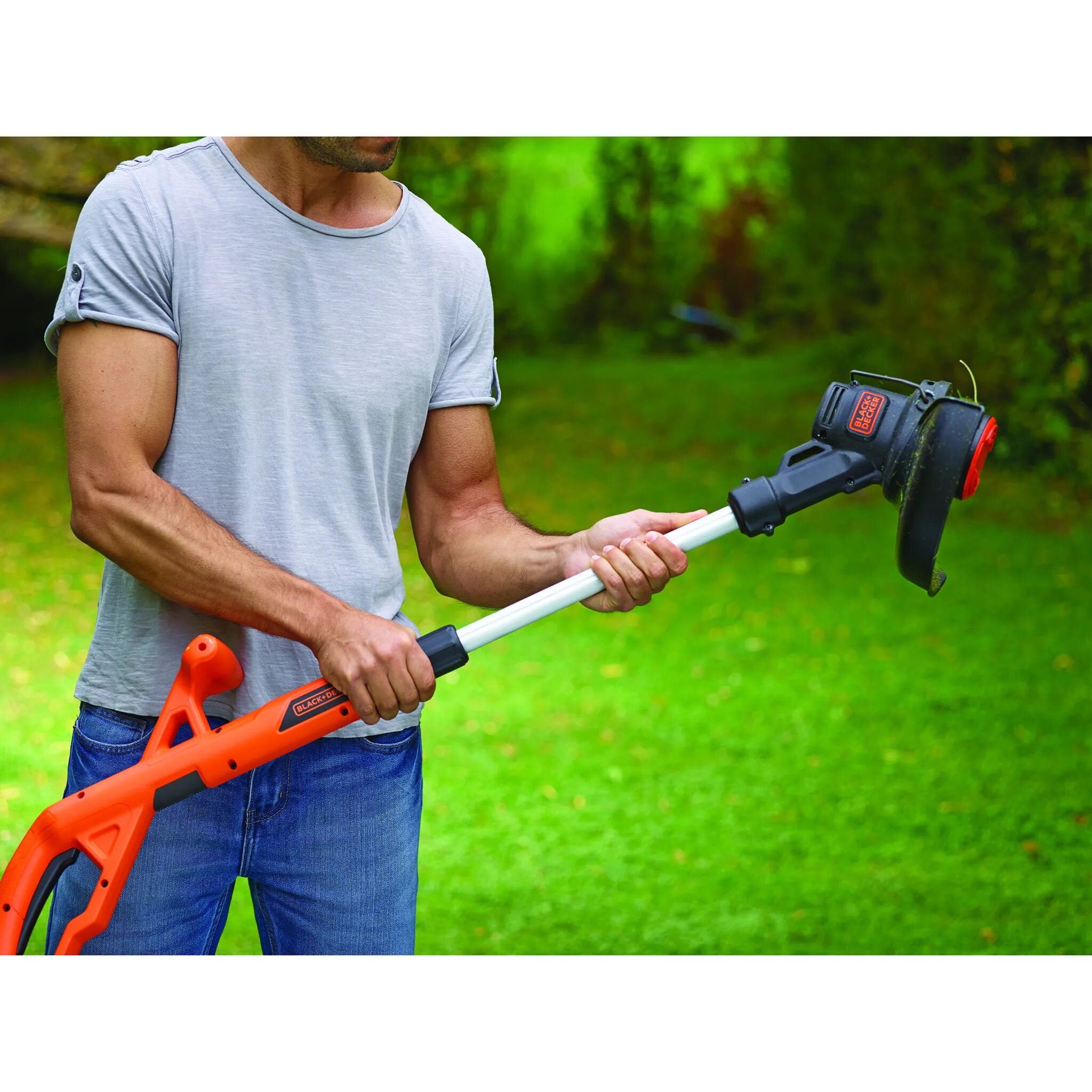 Триммер аккумуляторный 18 в. Триммер аккумуляторный black+decker st1823. триммер аккумуляторный black+decker st1823, 18 вольт. аккумуляторный триммер блэк деккер. триммер электрический black+decker st1823, 25 см.