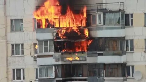 Пожар на балконе