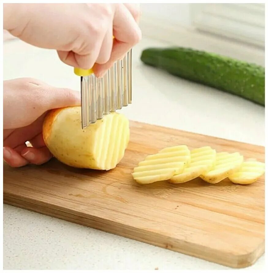 Фигурные ножи для овощей купить. Нож для сыра волнистый Potato Cutter. Фигурный нож для овощей. Нож для фигурной резки овощей. Фигурный нож для картофеля.