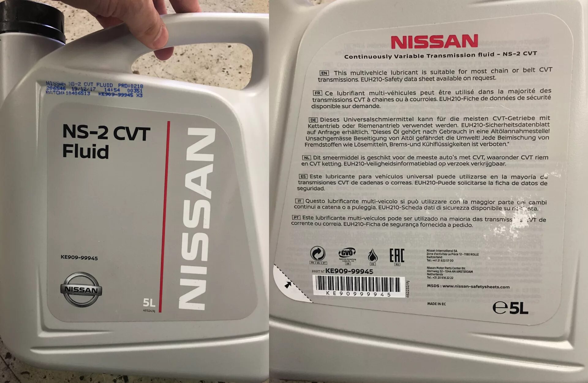 Кашкай 2.0 какое масло в вариатор. Nissan NS-2 CVT Fluid. Ns2 CVT Nissan 1 литр. Nissan 5-30 новая канистра. Nissan ke90999945.