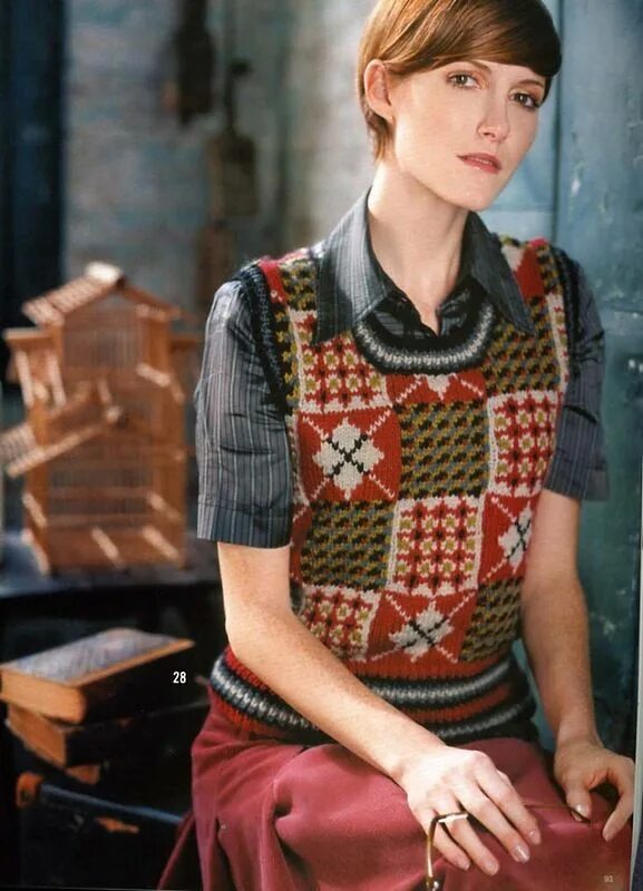 Вязаные жилеты в стиле fair isle. Жилет элис. Жилет жаккардом. Жаккардовый жилет. Жаккардовые безрукавки.