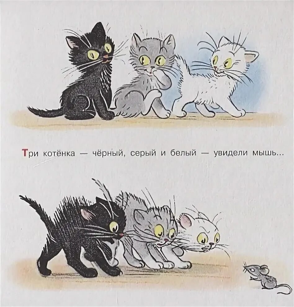 Читать три котята с картинками. Стих три котенка. три котенка сутеева. котенок стих 3.