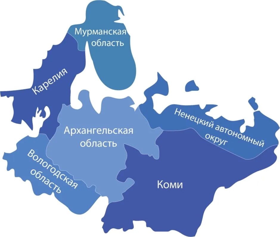 Северный округ на карте. Карта регионов европейского севера. Карта европейского севера России. Архангельск на карте европейского севера. Регионы европейского севера России.