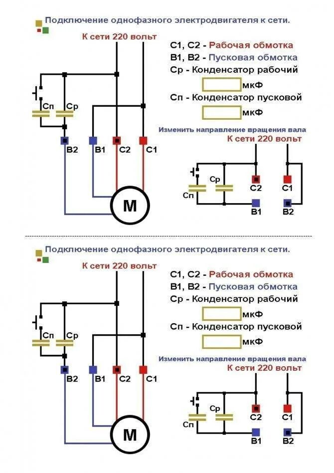 Через конденсатор. Схема включения двигателя 220в через конденсатор. Схемы подключения трехфазных электродвигателей в сеть 220. Пусковой конденсатор для электродвигателя 2. Конденсатор для запуска двигателя 220в схема подключения.