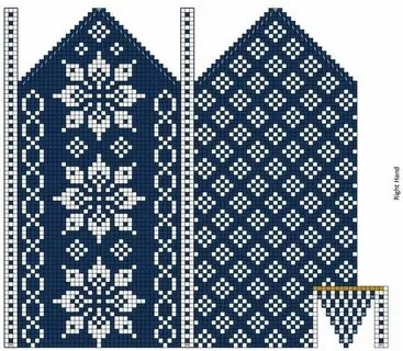 Жаккардовые варежки спицами