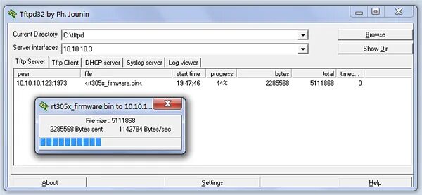 Tftp прошивка роутера. Tftpd32. обновление прошивки камеры через tftp. открыть файл bin прошивки роутера. winagents tftp server re 4.1..