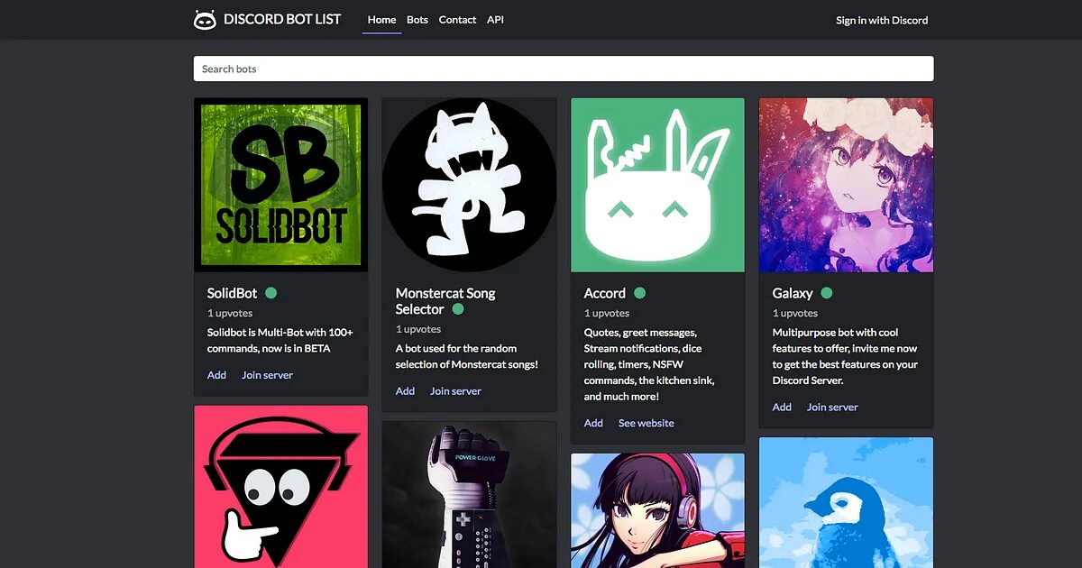 Bots list