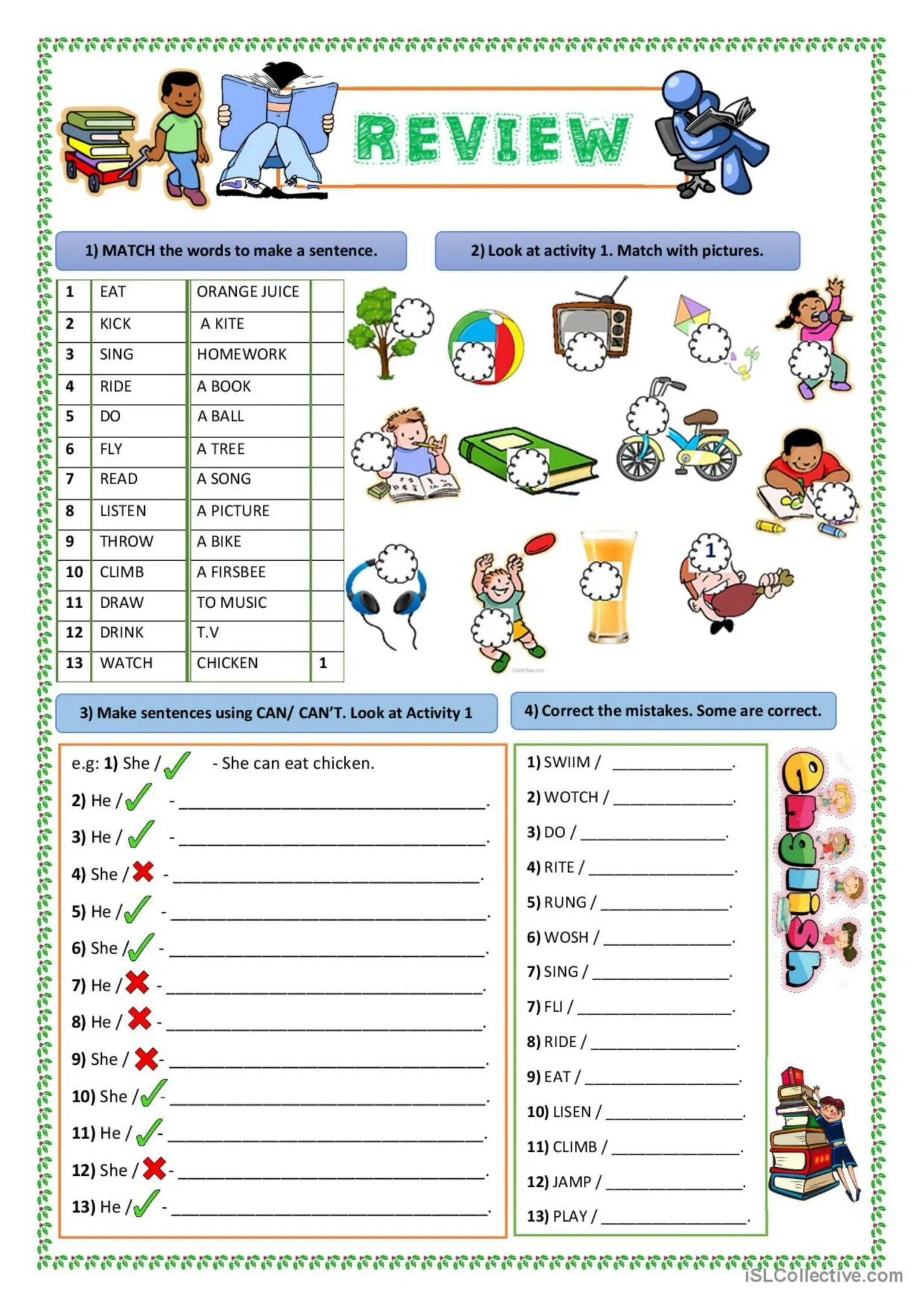 Модальный глагол can Worksheets. Can 2 класс Worksheets. Действия Worksheet. Can английский Worksheets. Activities i can