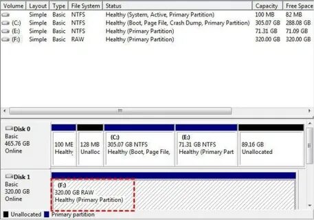 Как исправить hdd raw диск