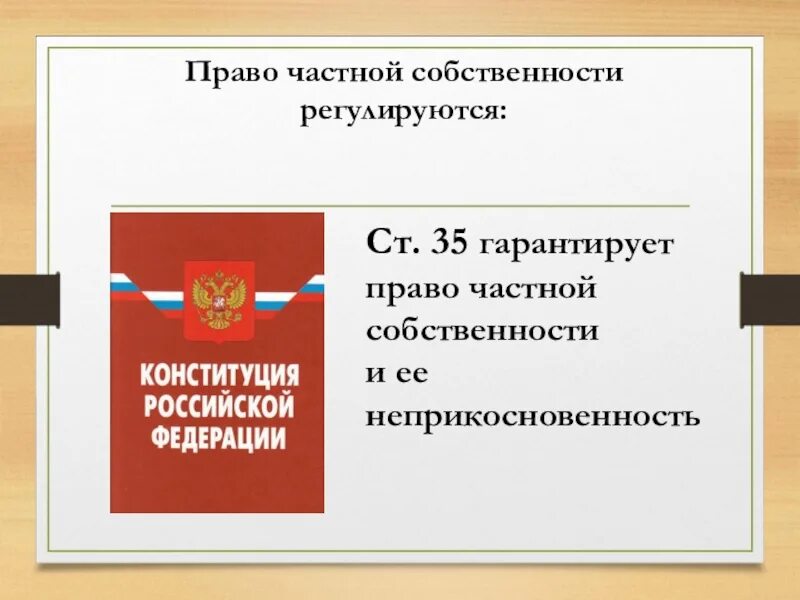 Закон рф ст 35. Право частной собственности Конституция. Частная собственность Конституция. Закон о частной собственности.