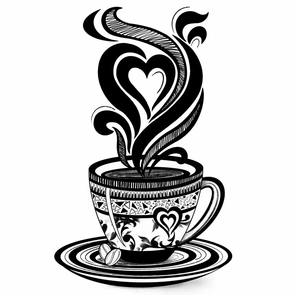 Графика 26. Чашка кофе дудлинг. Кофе рисунок. Чашка кофе рисунок. Чашка кофе в стиле дудлинг.