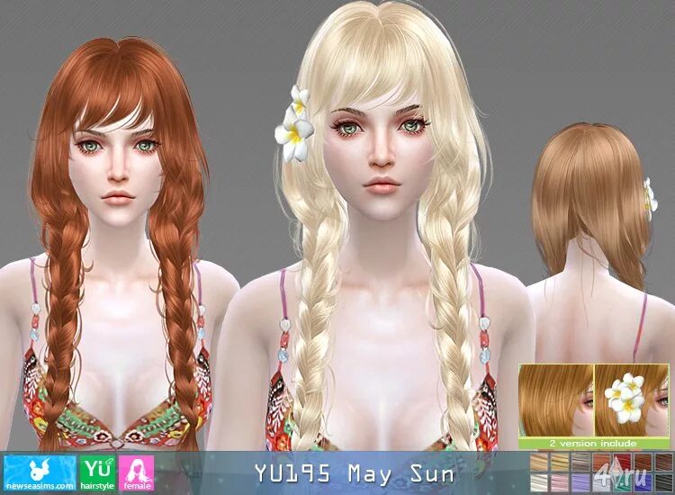 Симс 4 моды на длинные. Sims 4 коса. sims 4 косички. sims 4 косички две. симс 4 прическа коса.