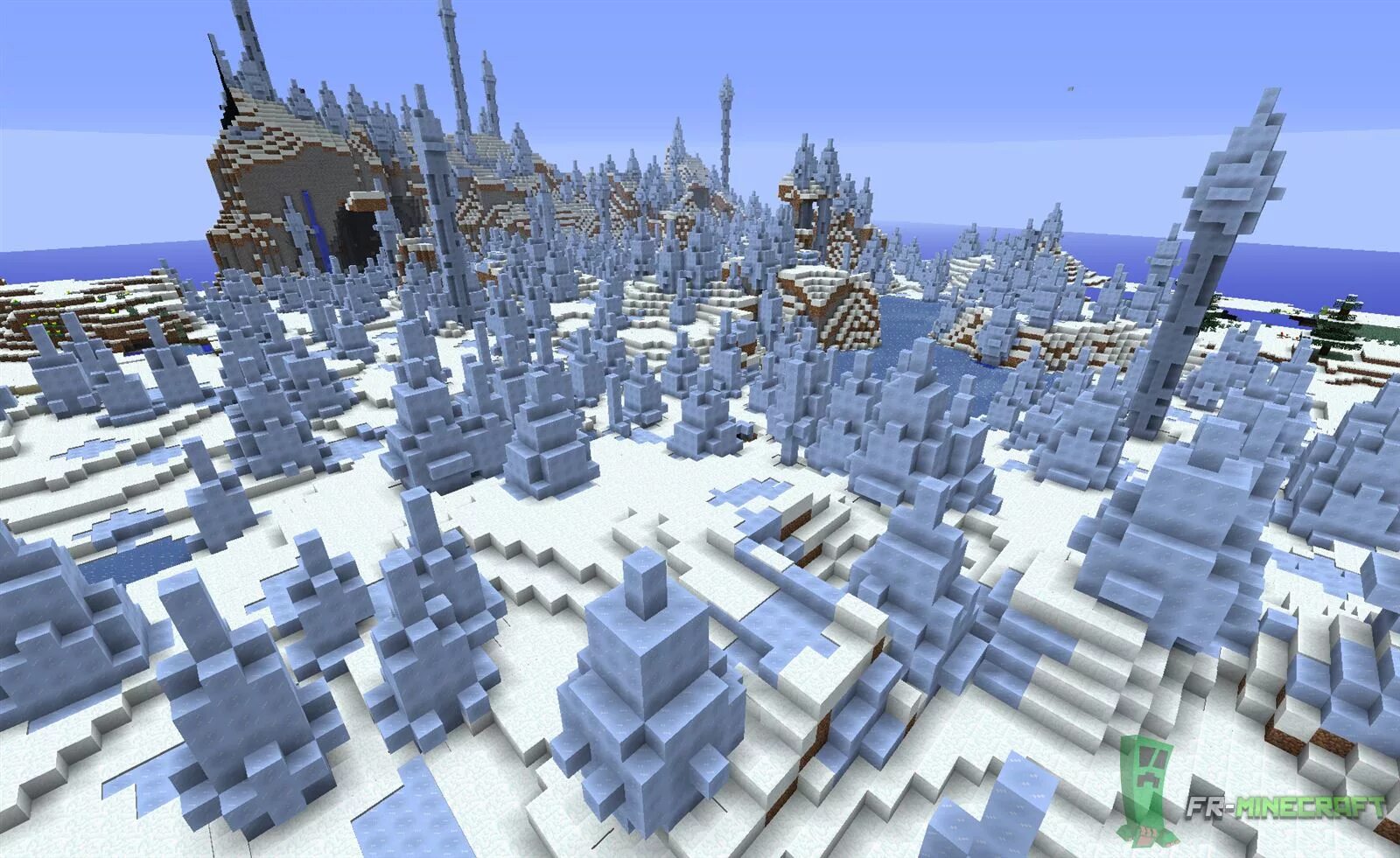 Ice spike. Ice Spikes Biome. Биом Ice_Spikes. Замок в зимнем биоме. Зимний биом.