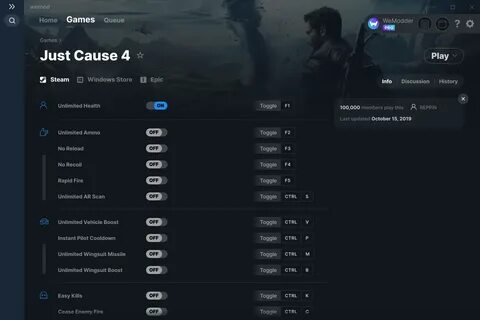Just cause трейнер