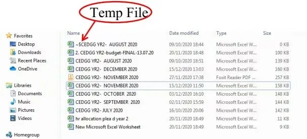 Apps temp files