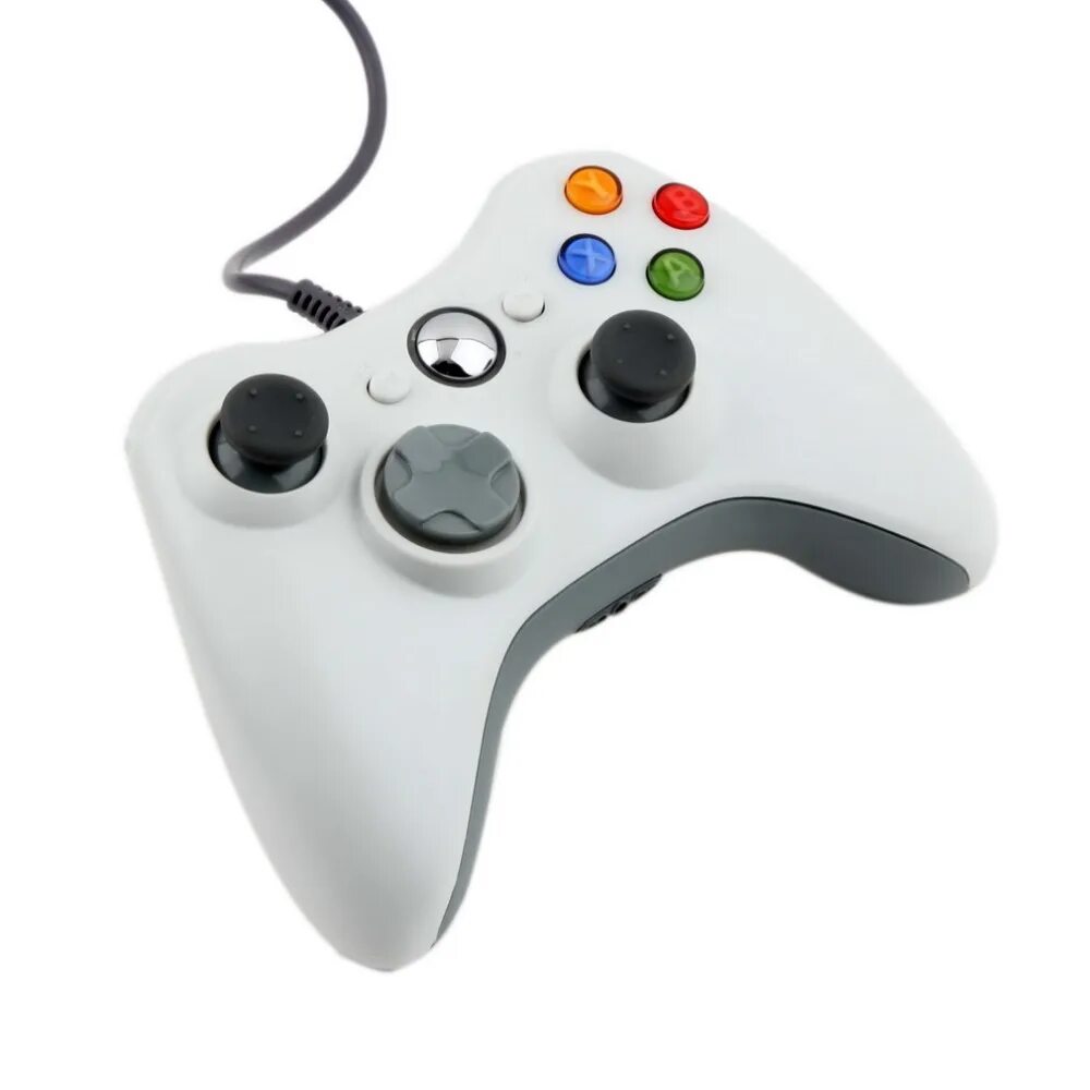 Геймпад в любой игре. Геймпад Xbox 360 проводной белый. Геймпад Microsoft Xbox 360 Controller. Джойстик Microsoft (Xbox 360) USB. Джойстик Microsoft Xbox 360 проводной.