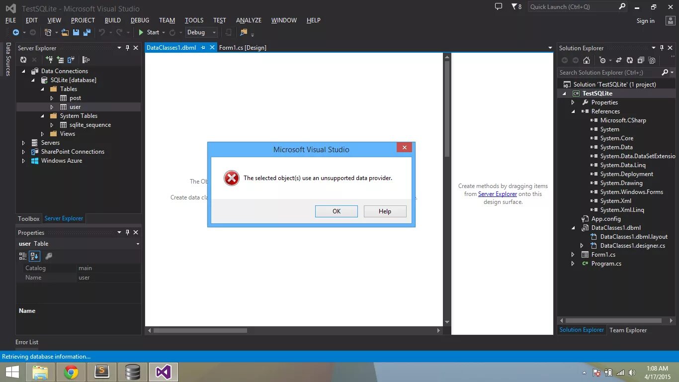 Microsoft data sqlite