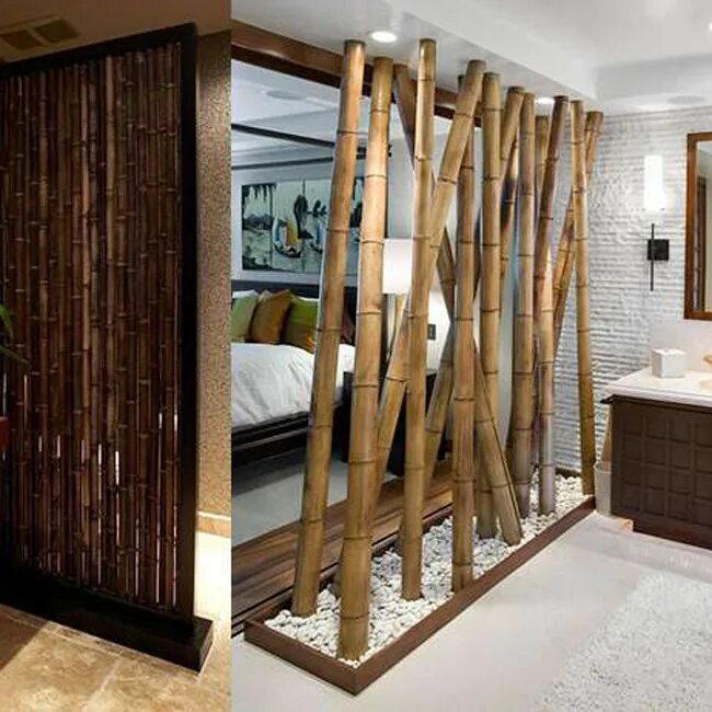 Бамбуковые стены купить. Бамбуковые перегородки. Бамбуковые перегородки в интерьере. Декоративная перегородка из бамбука. Стволы бамбука в интерьере.