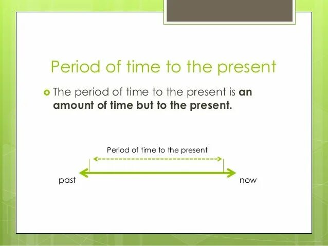 Period of time. Unfinished period of time.