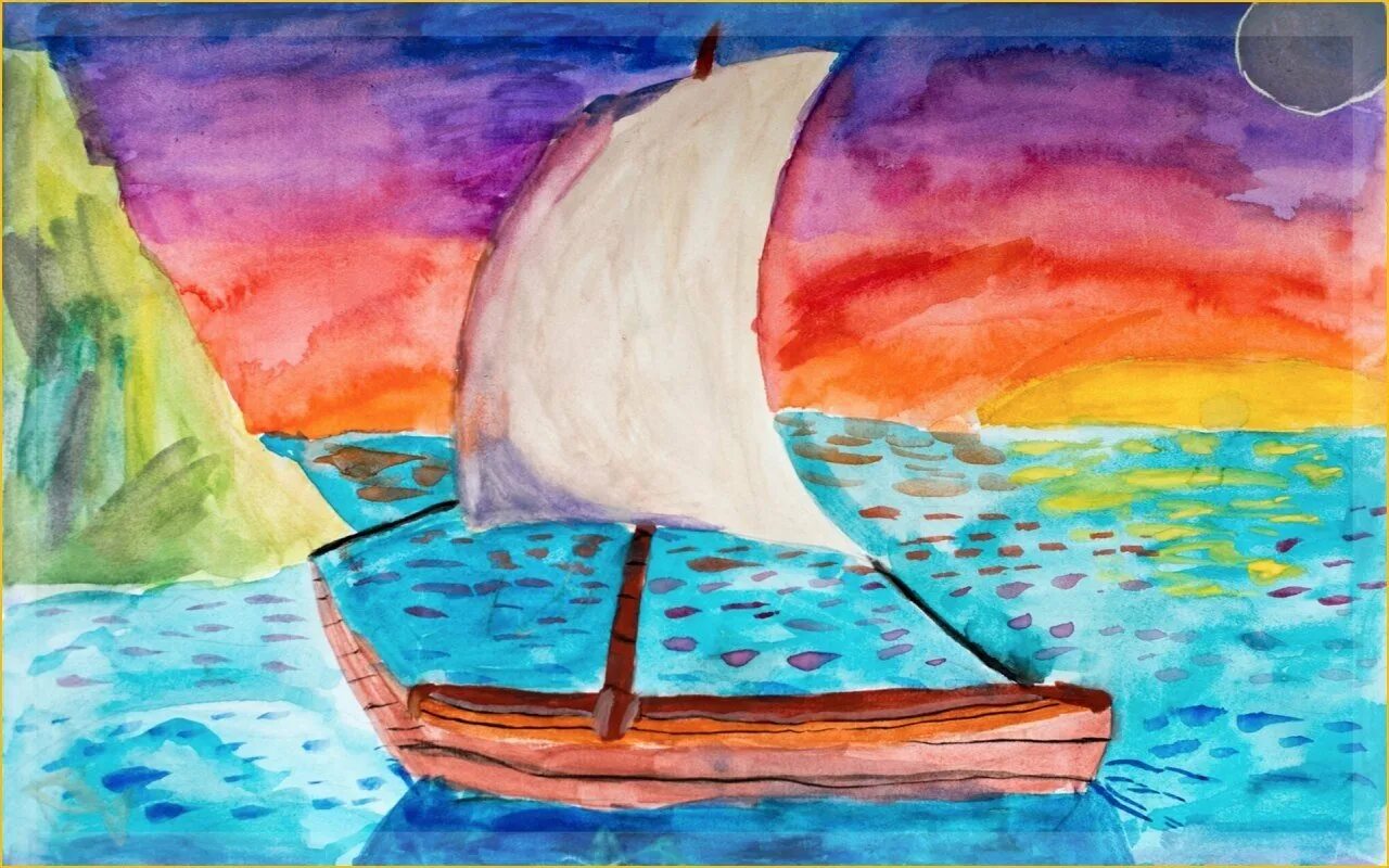 Морской пейзаж 6 класс. Морской пейзаж детские рисунки. Рисование моря для дошкольников. Морской пейзаж детский рисунок. Морской пейзаж акварелью для детей.