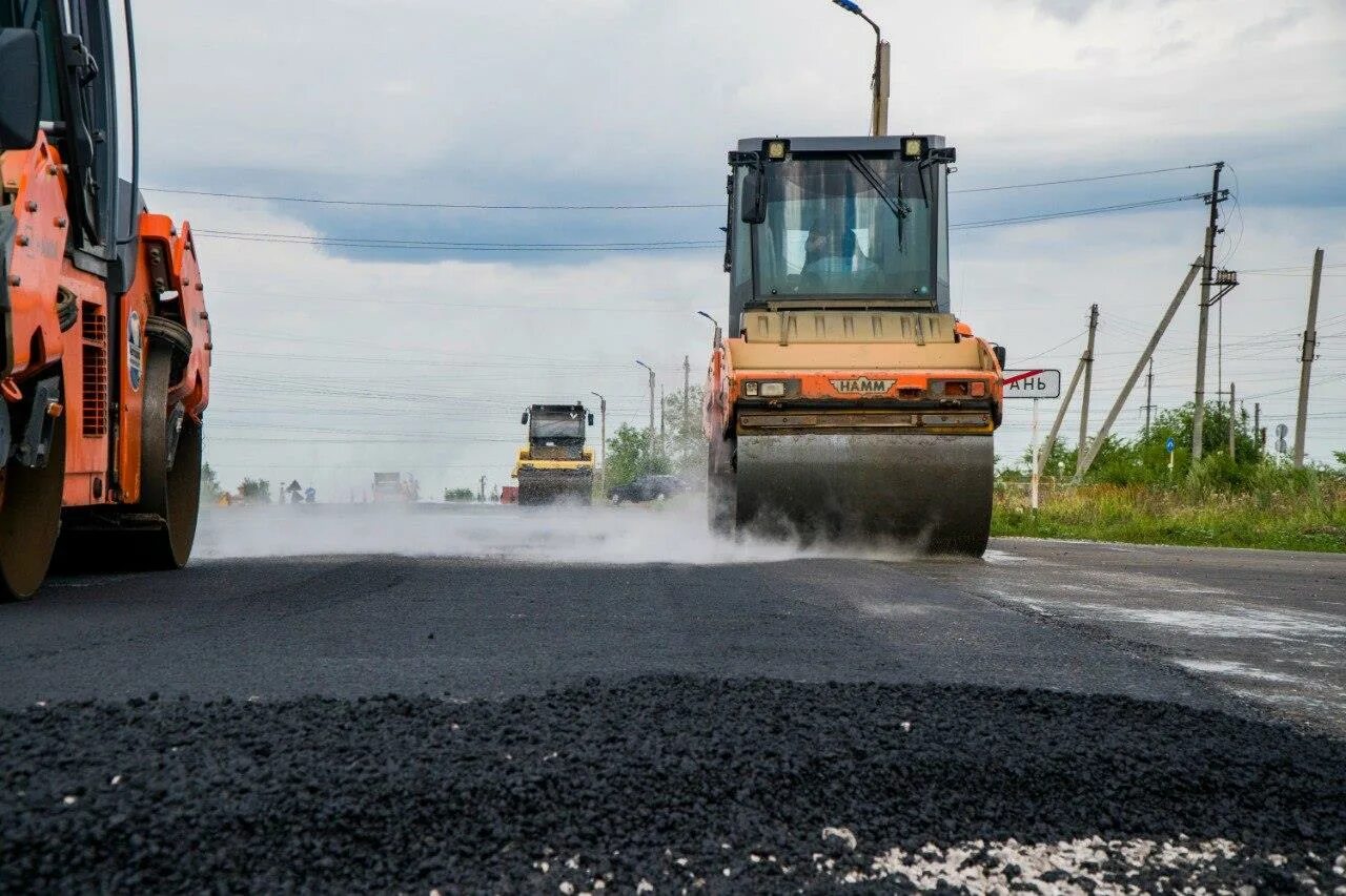 Ремонт дорог. Укладка асфальта. Подъездная дорога. Укладка асфальта в Сызрани.