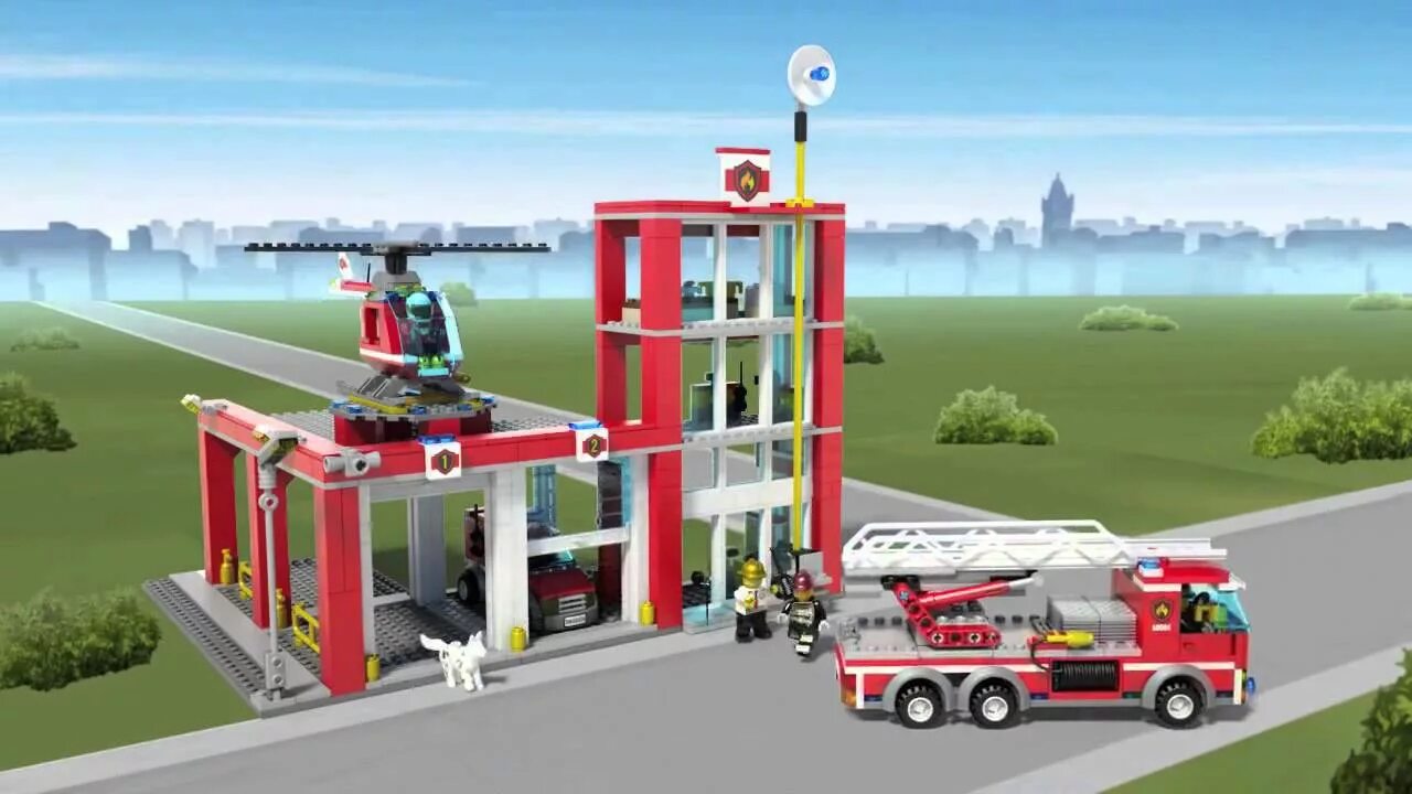 Лего пожарная часть 60004. Конструктор LEGO City 60004 пожарная часть. Лего Сити пожарная часть 60004. LEGO City 60004. Сити пожарная