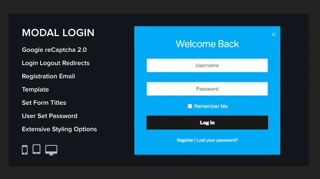 Окно авторизации. Красивое окно авторизации. WORDPRESS modal login plugin. Email регистрация. Плагин на логин