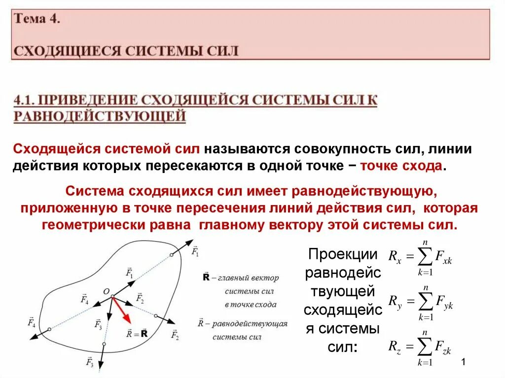 Дать определение системы силы. Система сходящихся сил. Плоская система сходящихся сил. Линии действия системы сходящихся сил. Система сходящихся сил теоретическая механика.