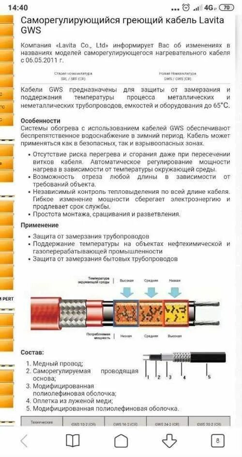 До какой температуры нагревается саморегулирующийся кабель. Греющий кабель лавита. обозначение название кабеля греющего кабеля. греющий кабель для водопровода таблица. греющий кабель gws.