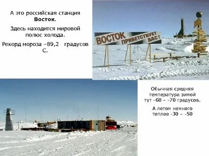 Самая низкая температура на южном полюсе