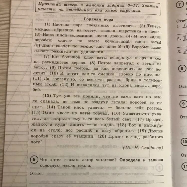 Текст горячая пора что хотел сказать автор