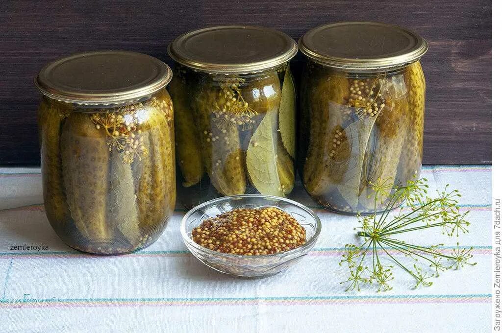 Рецепт огурцов с французской горчицей на зиму. Огурцы с зернами горчицы. маринованные огурцы с горчицей. огурцы с семенами горчицы на зиму. консервирование огурцов с семенами горчицы.