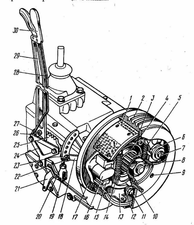 Схема стояночного тормоза ЗИЛ 130. Рычаг стояночного тормоза ЗИЛ 130. КПП ЗИЛ 130 стояночный тормоз. Ручной тормоз ЗИЛ 130. Тормоза зил 131