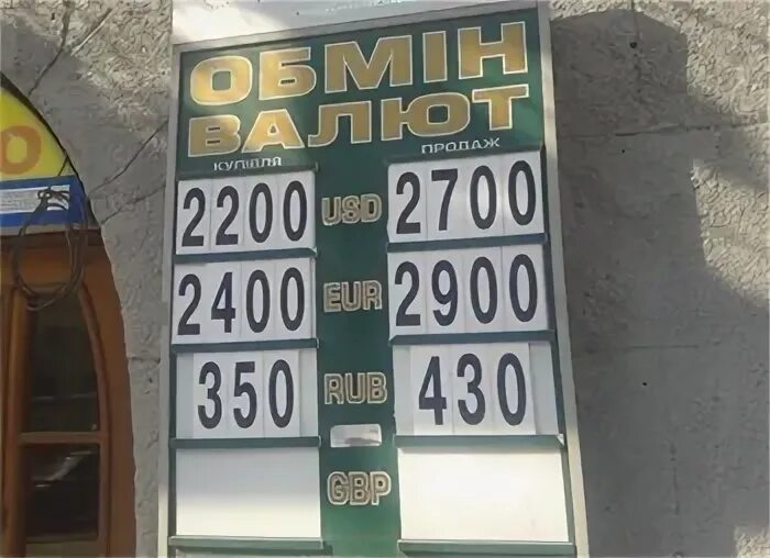 Гривна сегодня в киеве в обменниках