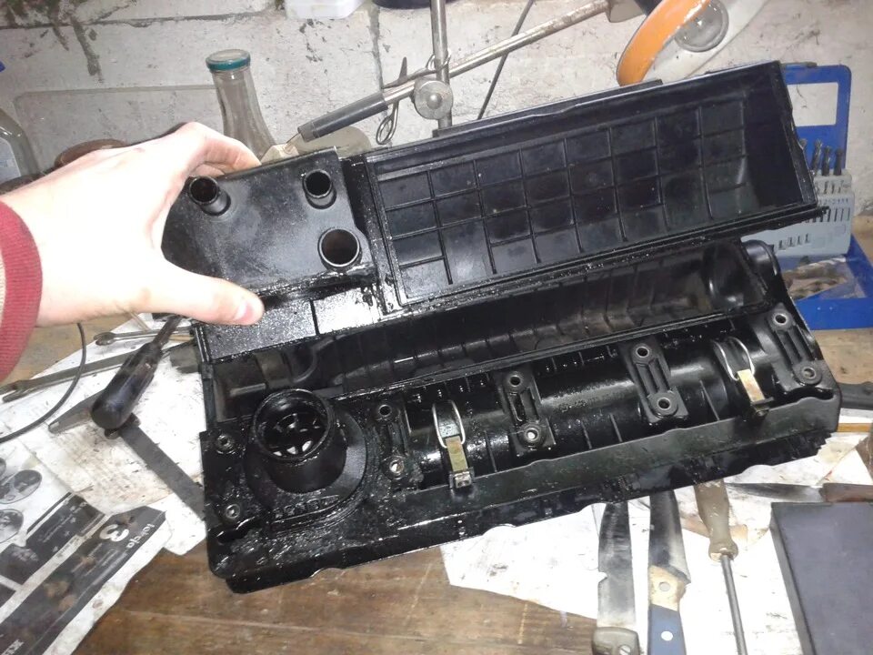 Устройство маслоуловителя в клапанных крышках (a15mf и a15sms) - Daewoo Nexia, 1