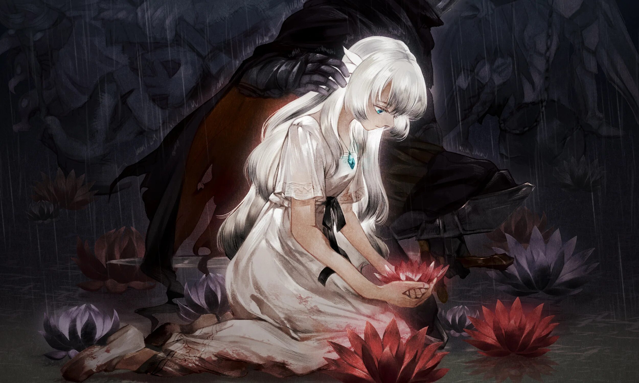 Lily knight. Ender lilies: quietus of the knights арт. ender lilies арт. обои ender lilies umbral knight.