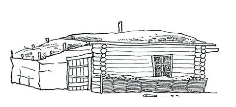 Землянка рисунок