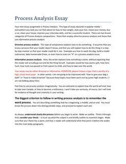 ⚡ Informational process analysis essay examples. Author's Point of View Concept 