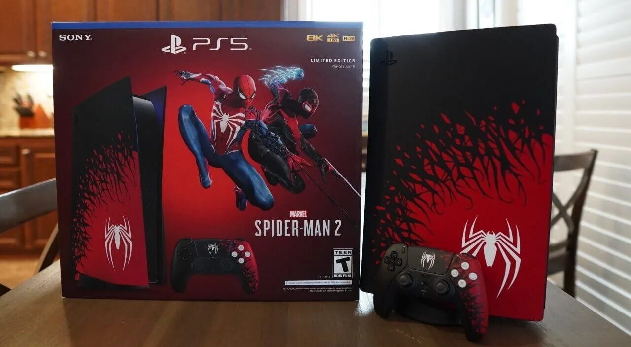 Ps5 bundle. Ps5 Spider man Edition. PLAYSTATION 5 Spider man 2 Limited Edition. Sony PLAYSTATION 5 Spider-man лимитированная версия. Ps5 консоль Spider-man 2.