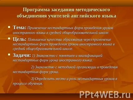 Темы методических выступлений