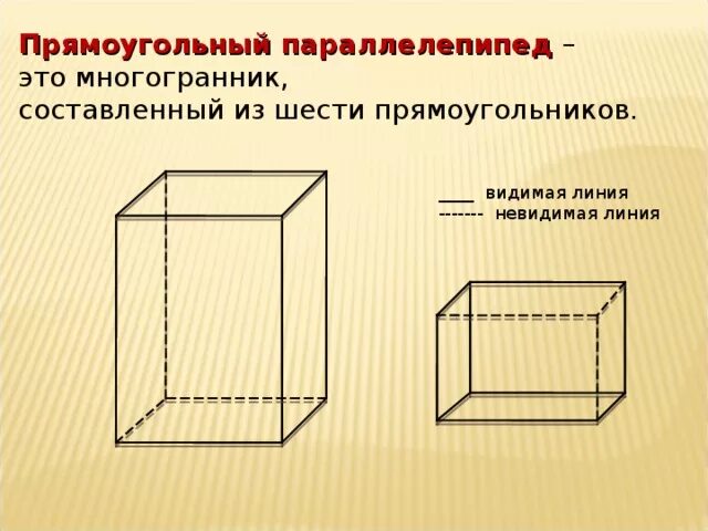 На рисунке изображен прямоугольник параллелепипеда