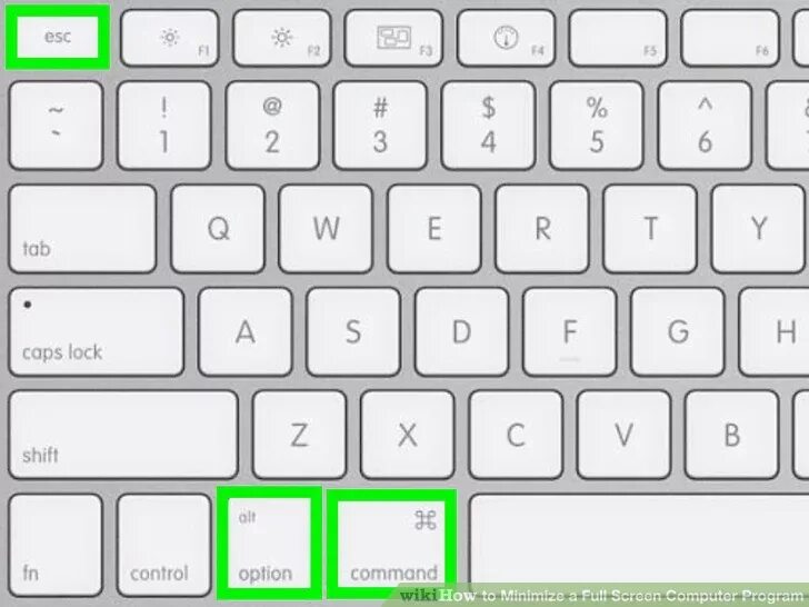Как свернуть игру на компьютере. Как свернуть приложение на мак. e. option command.