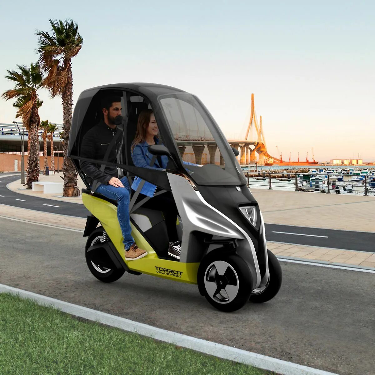 Трицикл двухместный бензиновый. Трициклы BMW c1. Скутер с крышей. Трицикл с крышей. Электротрицикл с крышей.